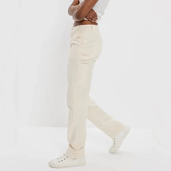 AE Stretch High-Waisted Straight Leg Carpenter Cargo Pant - Picture 2 of 6